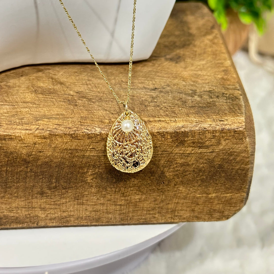 Colier Marina cu Perle în Formă de Lacrimă