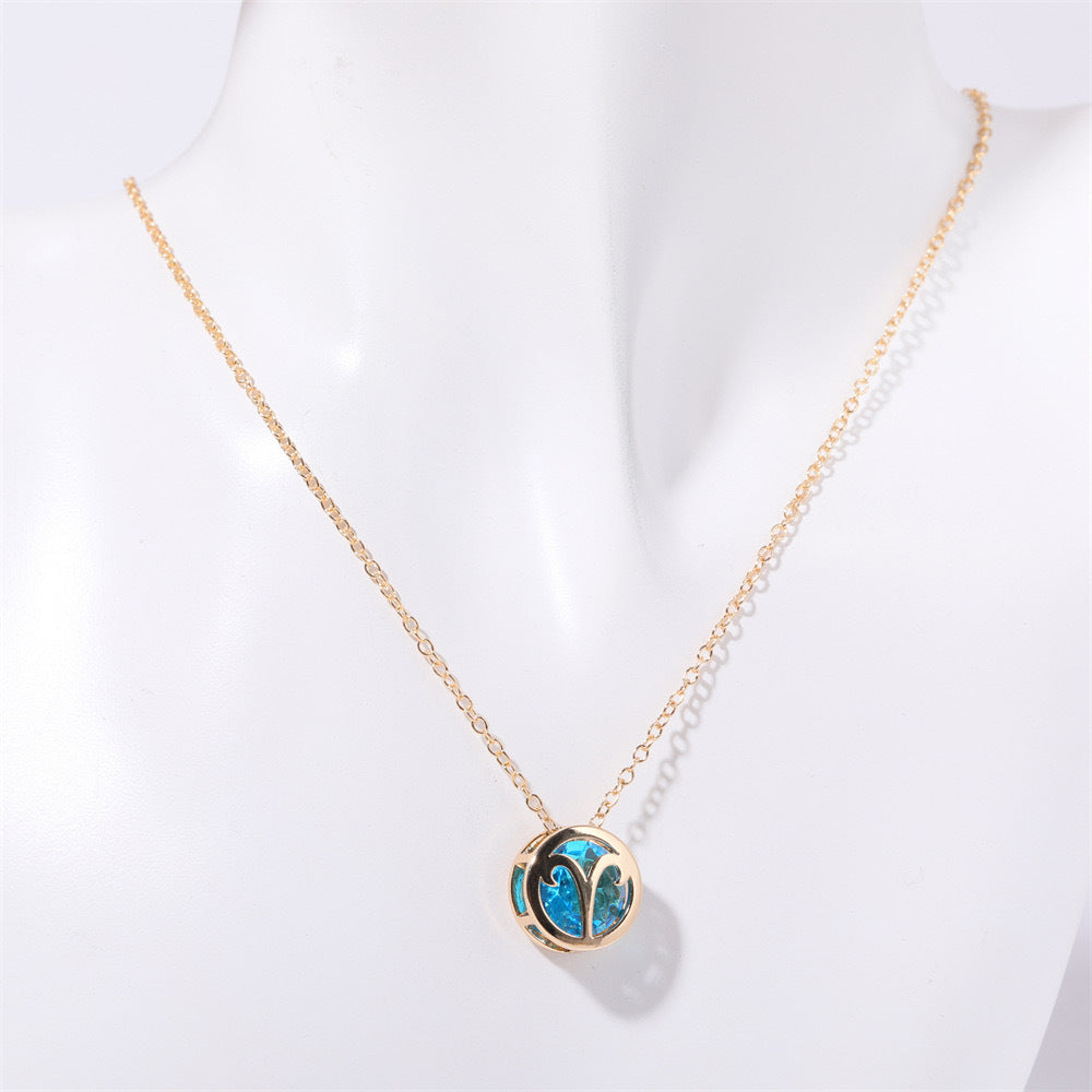 Colier Zodiacal Dublă Față