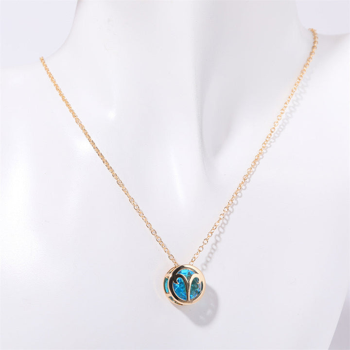 Colier Zodiacal Dublă Față