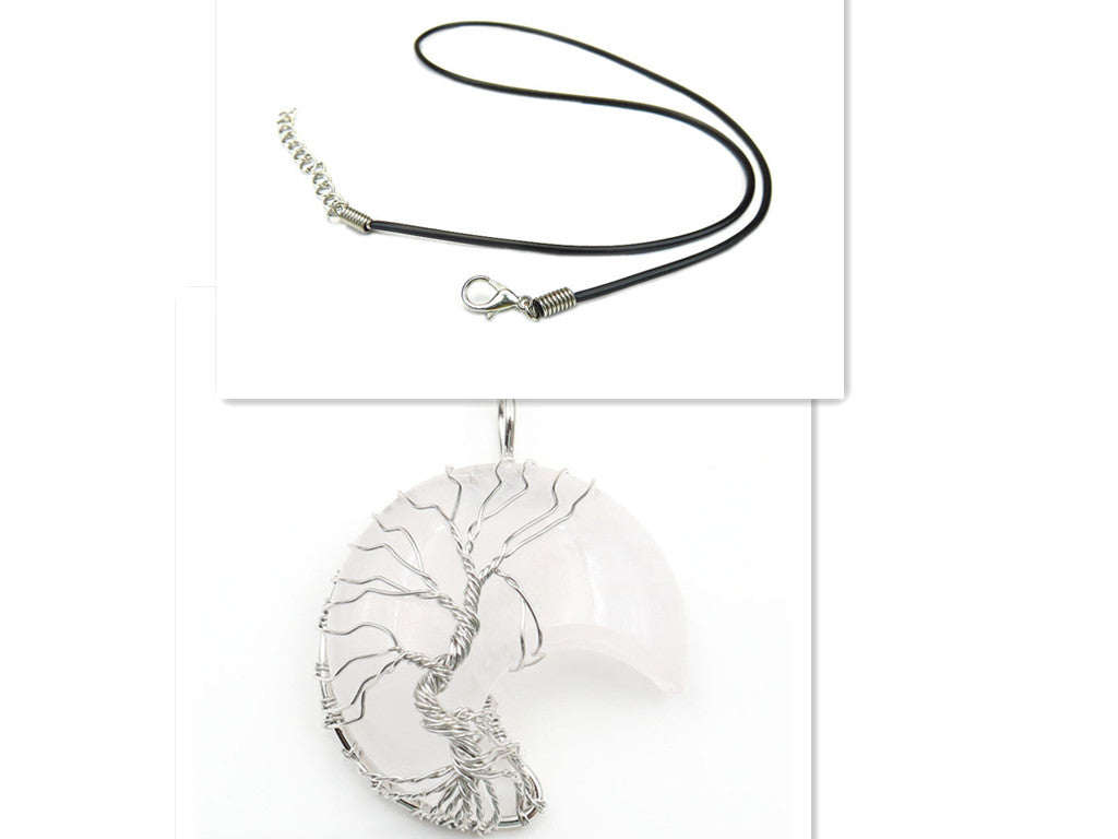 Colier cu Pandantiv Copacul Vieții din Cristal Lunar Accesorii