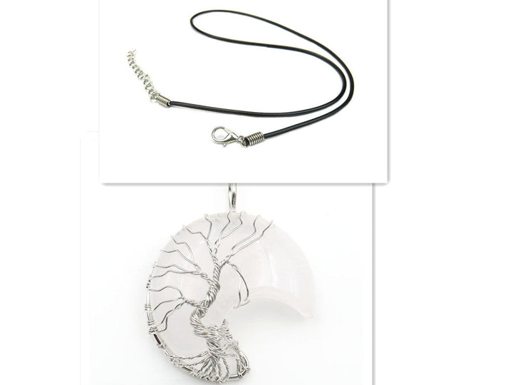 Colier cu Pandantiv Copacul Vieții din Cristal Lunar Accesorii