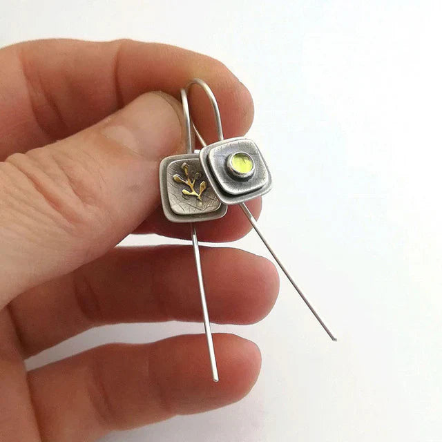 Cercei cu Cristal Galben