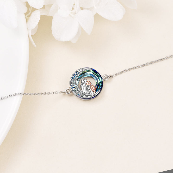 Brățară Ajustabilă cu Pandantiv de Câine din Argint