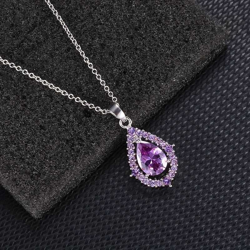 Colier și cercei Nadine Ametist