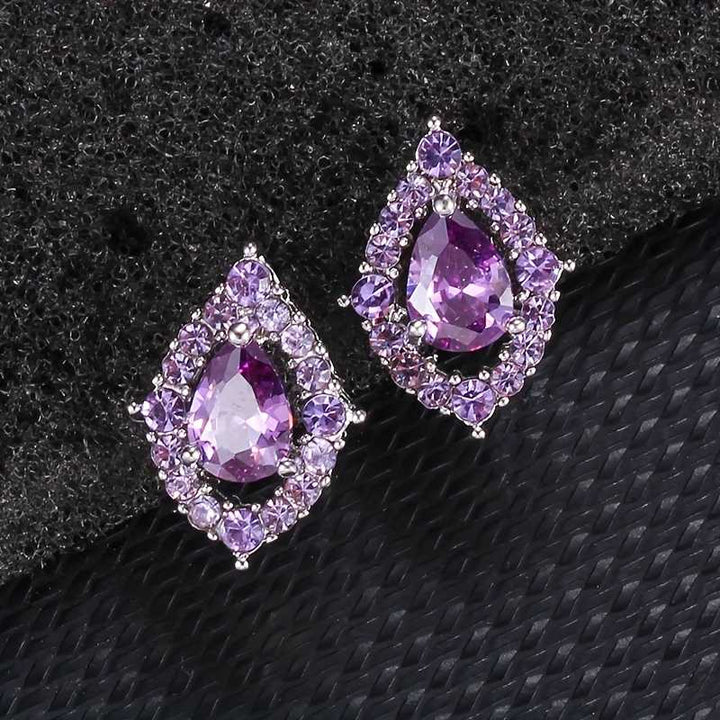 Colier și cercei Nadine Ametist