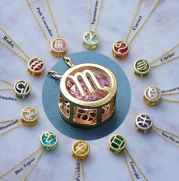 Colier Zodiacal Dublă Față