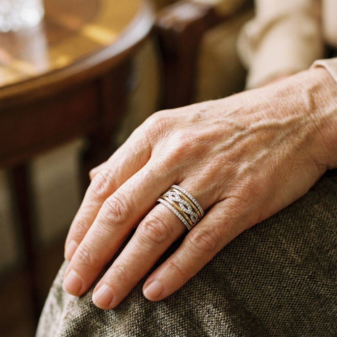 Inel Împletit Strălucitor cu Zirconie