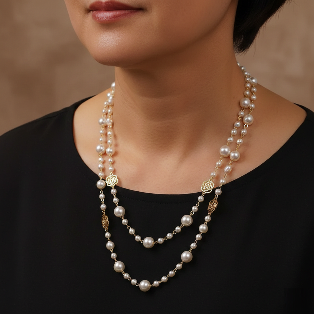 Colier Elegant din Aur cu Perlă