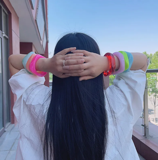 Brățară Pătrată Colorată din Acril