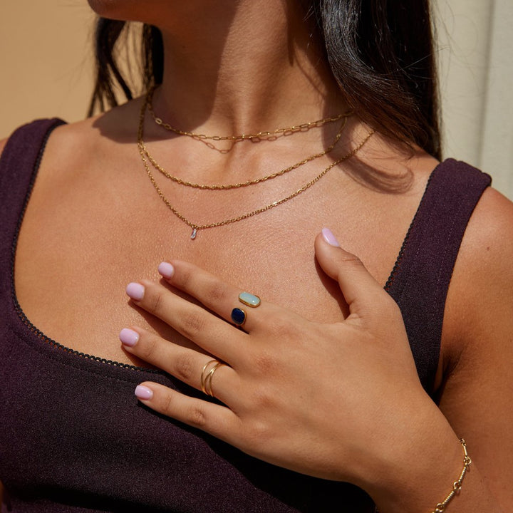 Inel Înfășurat de Acvamarin